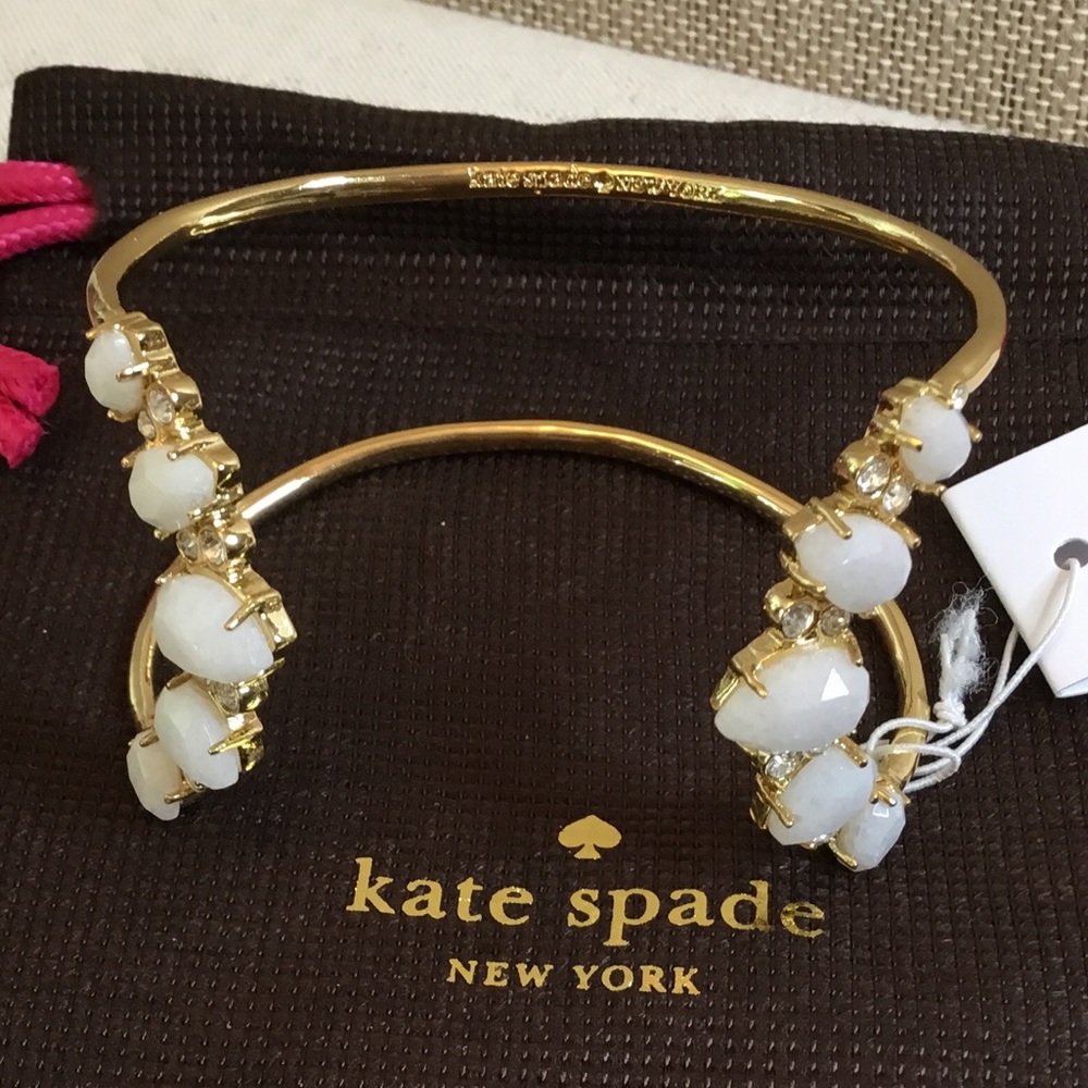 kate spade Seastone Sparkle White Cuff Bracelet